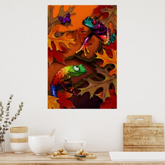 Herfst Kikkers Poster (Keuken)