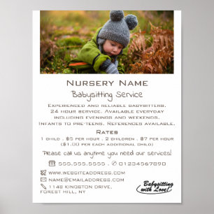 Herfst Kind, Babysitter, Kinderopvang, Kinderdagve Poster