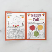 Herfst Kinderen Puzzels Activiteit Kaart (Binnen)