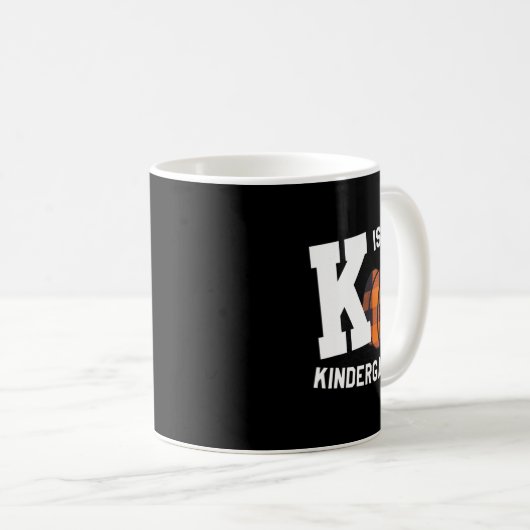 Herfst Kindergarten Leraar K is voor Buffalo Pset  Koffiemok (Voorkant rechts)