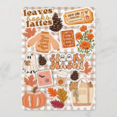 Herfst Kindle Insert Herfst Gezellige Bookish Pomp Feestdagenkaart (Voorkant)