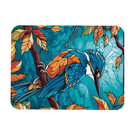 Herfst Kingfisher Flexibele fotomagneet Magneet (Horizontaal)