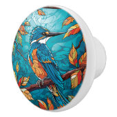 Herfst Kingfisher Keramische knop (Rechts)