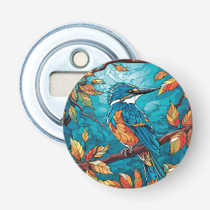 Herfst Kingfisher knop flesopener Button Flesopener