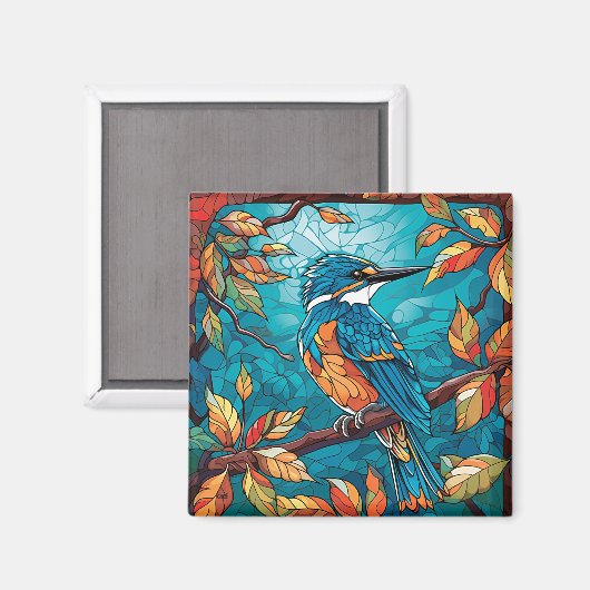 Herfst Kingfisher Magnet (Voorkant / Achterkant)