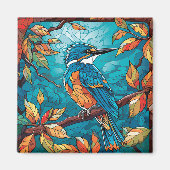 Herfst Kingfisher Magnet (Voorkant)