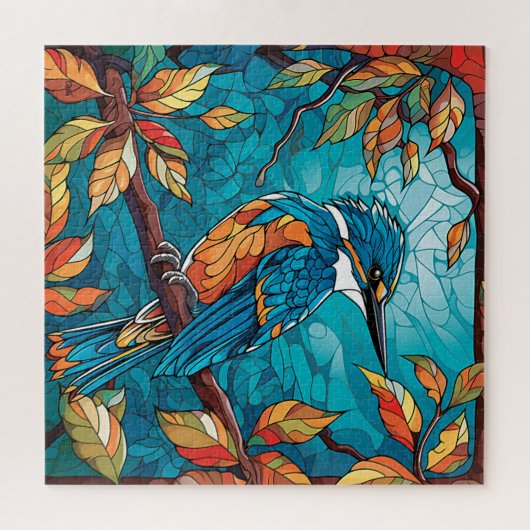 Herfst Kingfisher puzzel Legpuzzel (Horizontaal)