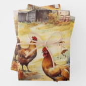 herfst kip veld inpakpapier vel (In situ)