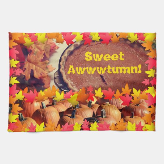 Herfst Kitchen Pumpkin Decoratieve handdoeken (Horizontaal)