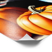 Herfst Kittens met pompoenen Foto Afdruk (Hoek)