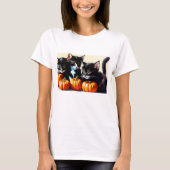 Herfst Kittens met pompoenen T-shirt (Voorkant)