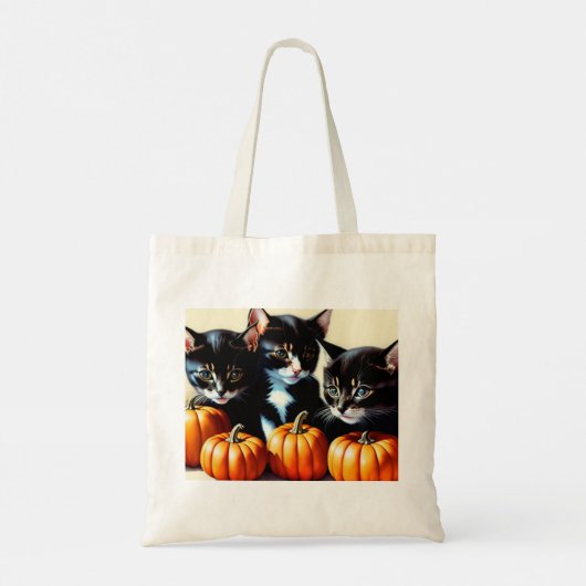 Herfst Kittens met pompoenen Tote Bag (Achterkant)