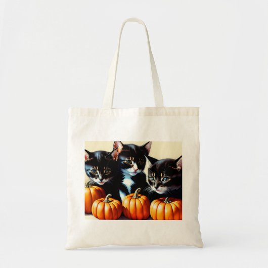 Herfst Kittens met pompoenen Tote Bag (Voorkant)