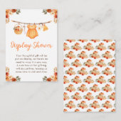 Herfst Kleding Lijn Meisje Baby Display Douche Informatiekaartje (Voorkant / Achterkant)