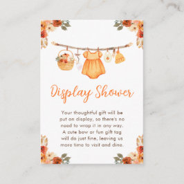 Herfst Kleding Lijn Meisje Baby Display Douche Informatiekaartje