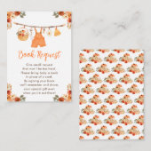 Herfst Kleding Line Boy Baby shower Boek Aanvraag Informatiekaartje (Voorkant / Achterkant)