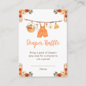 Herfst Kleding Line Boy Baby shower Luier Raffle Informatiekaartje (Voorkant)