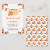 Herfst Kleding Line Twins Baby shower Boek Aanvraa Informatiekaartje (Voorkant / Achterkant)