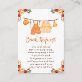 Herfst Kleding Line Twins Baby shower Boek Aanvraa Informatiekaartje