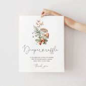 Herfst klein paddenstoel bos luier tombola bord poster