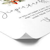 Herfst klein paddenstoel bos luier tombola bord poster (Hoek)