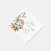 Herfst kleine paddenstoel baby shower servet (Hoek)