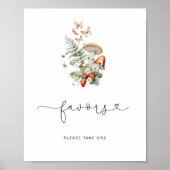 Herfst kleine paddestoel Favorieten neem Poster (Voorkant)