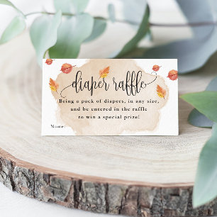 Herfst Kleine Pompoen Baby Luier Raffle Ticket