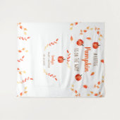 Herfst Kleine Pompoen Baby Shower Bladeren Wandkleed (Voorkant (horizontaal))