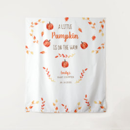 Herfst Kleine Pompoen Baby Shower Bladeren Wandkleed