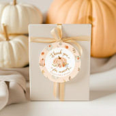 Herfst kleine pompoen baby shower dank u bedankjes labels