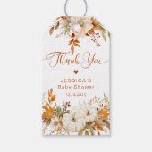 Herfst kleine pompoen baby shower dank u cadeaulabel (Voorkant)