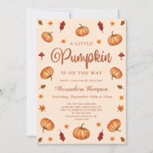 Herfst Kleine Pompoen Baby Shower | Geslacht Neutr
