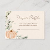 Herfst kleine pompoen Baby shower Informatiekaartje (Voorkant)