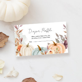 Herfst kleine pompoen Baby shower Informatiekaartje