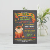 Herfst kleine pompoen Baby shower Kaart (Staand voorkant)