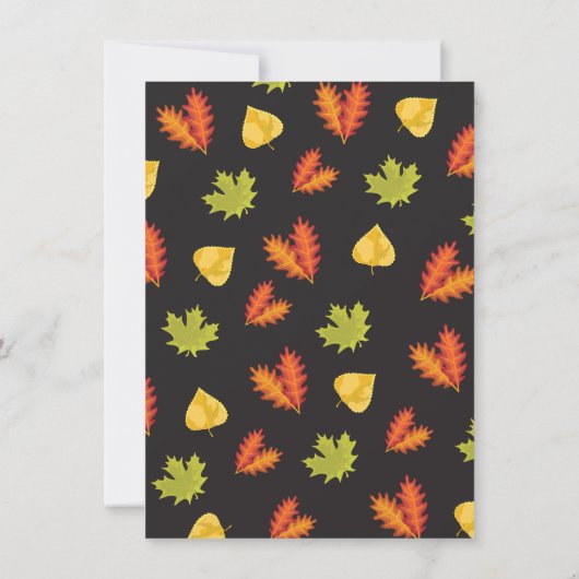 Herfst kleine pompoen Baby shower Kaart (Achterkant)