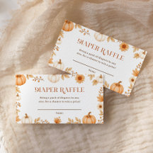 Herfst Kleine Pompoen Baby Shower Luier Raffle
