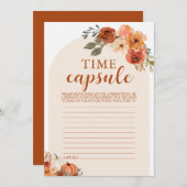 Herfst Kleine Pompoen Baby shower Tijd Capsule Kaa Kaart (Voorkant / Achterkant)