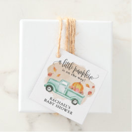 Herfst Kleine Pompoen Boerderij Truck Baby shower Bedankjes Labels