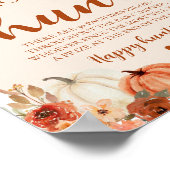 Herfst Kleine Pompoen Fopspeen Hunt Baby shower Sp Poster (Hoek)