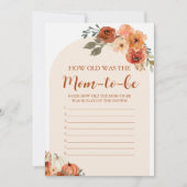 Herfst kleine pompoen hoe oud was de moeder-to-be kaart (Voorkant)