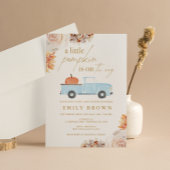 Herfst kleine pompoen jongen Baby shower uitnodigi Kaart