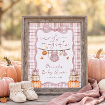 Herfst Kleine Pompoen Kaarten en Cadeaus Baby Borr