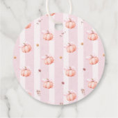 Herfst kleine pompoen meisje Baby shower dank u Bedankjes Labels (Achterkant)