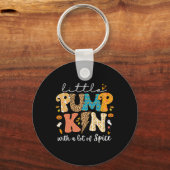 Herfst kleine pompoen met veel kruid halloween Tod Sleutelhanger (Voorkant)
