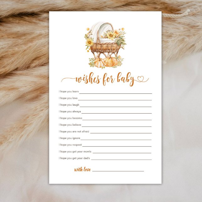 Herfst Kleine Pompoen Neutrale Wensen voor baby sp (Creator heeft geüpload)