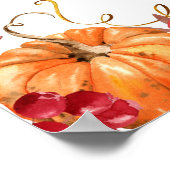 Herfst Kleine pompoen op weg naar welkom bord Poster (Hoek)