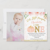 Herfst kleine pompoen pompoen verjaardagsuitnodigi kaart (Voorkant)