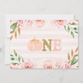 Herfst kleine pompoen pompoen verjaardagsuitnodigi kaart (Achterkant)